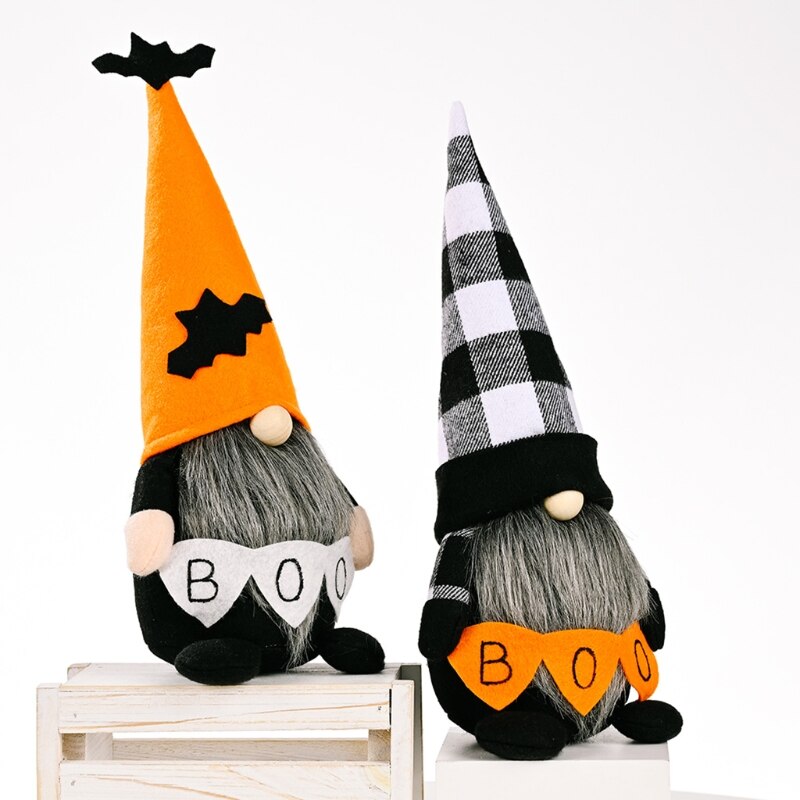 Halloween Gnome Bat Tomte Nisse Swedish Elf Dwarf Home Farmhouse Kitchen Shelf Tiered Tray Decorations