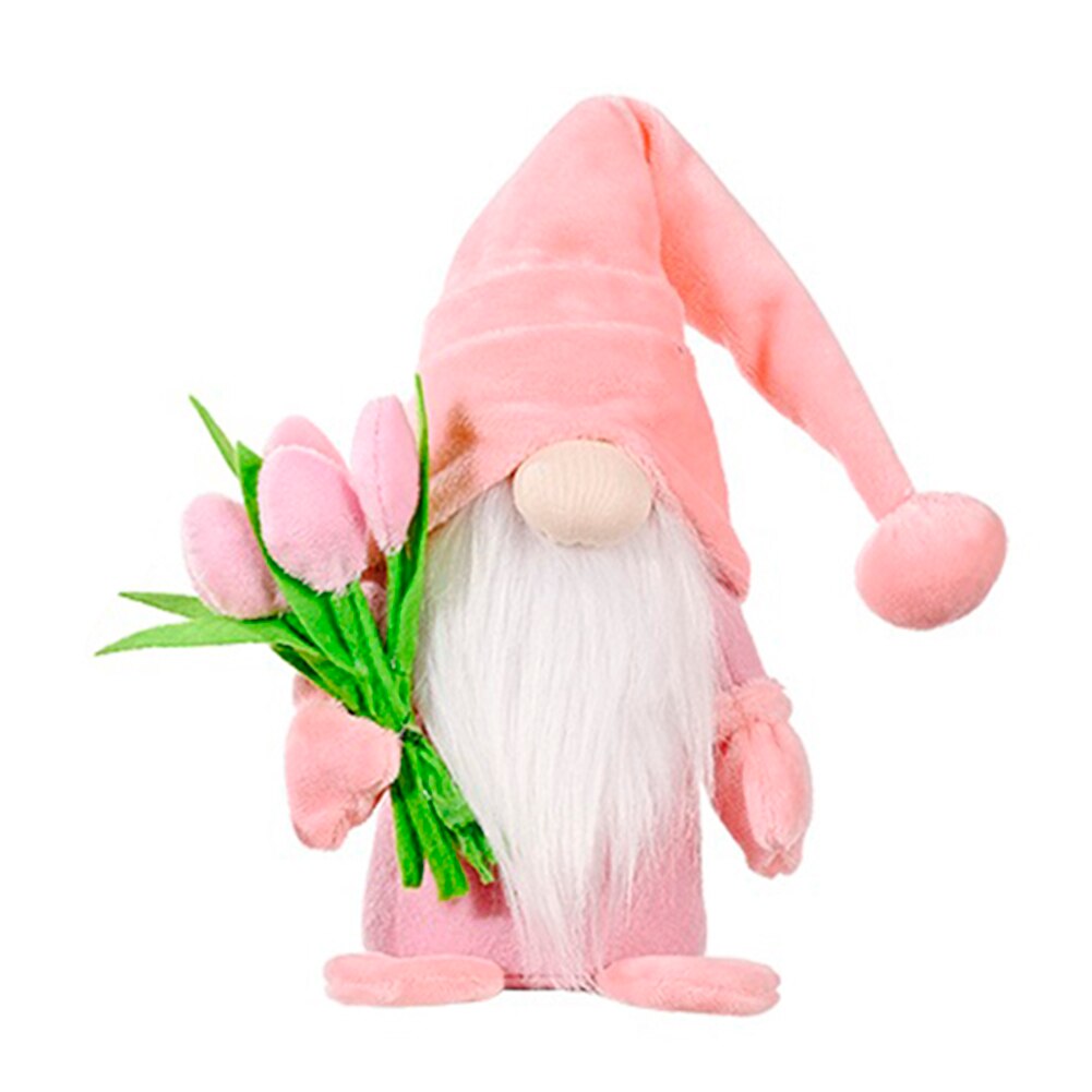 Tulip Faceless Dwarf Doll Ornament Gnome Cute Desktop Decoration Happy Mother Day Home Party Decor Toys for Christmas Gifts