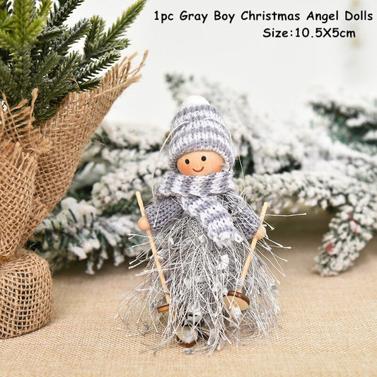 Christmas Gnomes Skiing Dolls Xmas Tree Pendants Gnome Ornaments