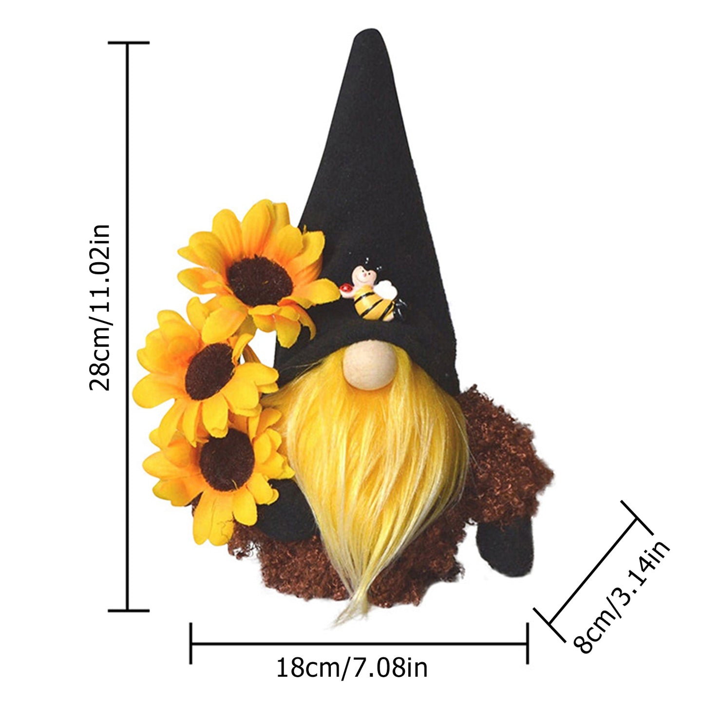 Sunflowers Faceless  Decor Ornaments Bee  Desktop Decoration Ornaments for Home Festivel Party Gifts
