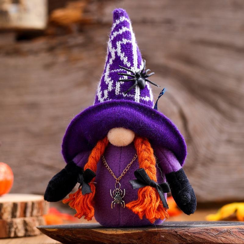 Cute Spider Gnomes Plush Doll Vampire Gnomes for Halloween Decoration Home Party Ornament Christmas Gift